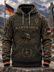 Herren-Veteranen-Kapuzenpullover in Übergröße mit abfallenden Schultern und Taschen