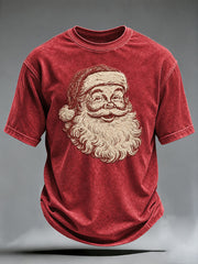Herren Vintage Weihnachts mann T-Shirt mit Weihnachts druck