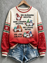 Weihnachts-Loungesweatshirt für Damen mit Muster