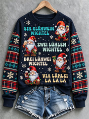 Weihnachts-Loungesweatshirt für Damen mit Muster