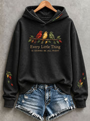 Damen-Kapuzenpullover „Every Little Thing Is Gonna Be All Right“