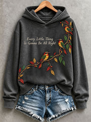 Damen-Kapuzenpullover „Every Little Thing Is Gonna Be All Right“