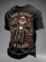 Männer Rebell ohne einen Claus Weihnachts-T-Shirt