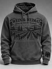 Herren-Kapuzenpullover in Übergröße mit abfallender Schulter und Taschen im Spirit-Style