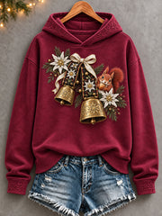 Damen-Kapuzenpullover mit Schweizer Weihnachtsmotiv