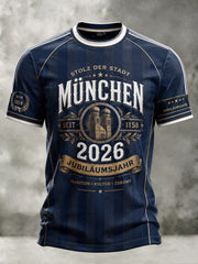 Herren München Print Casual T-Shirt