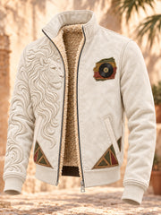 Herren-Reggae-Kultur-Fleecejacke aus Verbundmaterial