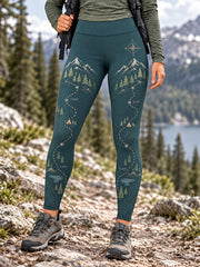 Damen-Wildnis-Trail-Print-Leggings für Wanderfreunde