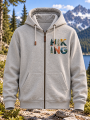Damen-Wander-Liebhaber mit Reiß verschluss bedruckt Hoodie