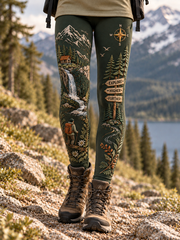 Bedruckte Wanderhose für Damen