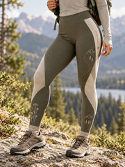 Damen-Wildnis-Trail-Print-Leggings für Wanderfreunde
