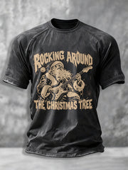 Herren-Weihnachtst-Shirt im Heavy-Metal-Rock-Stil