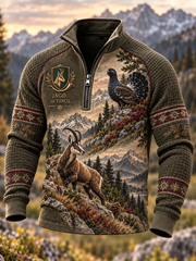 Herren-Kapuzenpullover mit Reißverschluss – Jagdsaison-Design