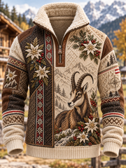 Herren-Herbstmode Plüschhemd mit Stehkragen