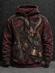 Herren-Krampuslauf-Print-Loungehoodie