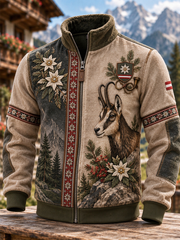Herren-Flanelljacke mit Reißverschluss im Jagdstil