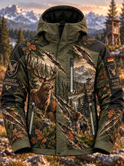 Herren-Grafikjacke aus strapazierfähigem Obermaterial zur Erinnerung an die Jagdsaison