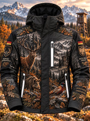 Herren-Grafikjacke aus strapazierfähigem Obermaterial zur Erinnerung an die Jagdsaison