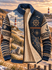 Herren-Flanelljacke mit Reißverschluss, Northern Coast